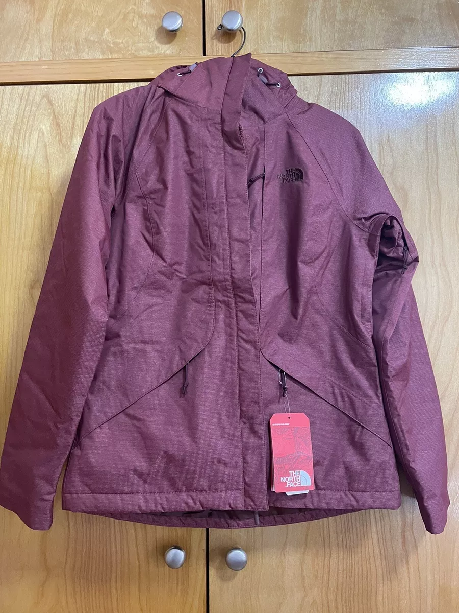 NWT North Face Women’s Inlux Insulated Jacket Size S Barolo Red Heather