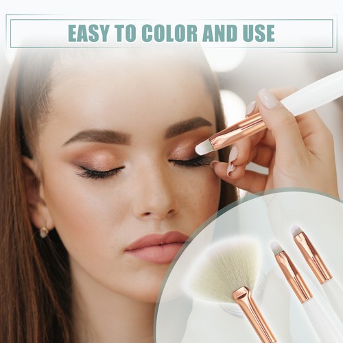 3 Stück Make-up Pinsel Satz Gesichts Concealer Pinsel Lidschatten Wischpinsel - Bild 2 von 7