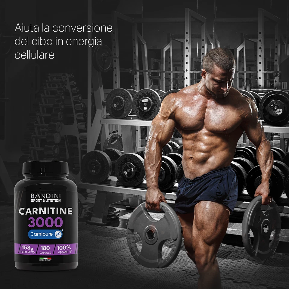 Bandini® L-Carnitina 3000-180 capsule Energia e Recupero Muscolare - Immagine 3 di 4