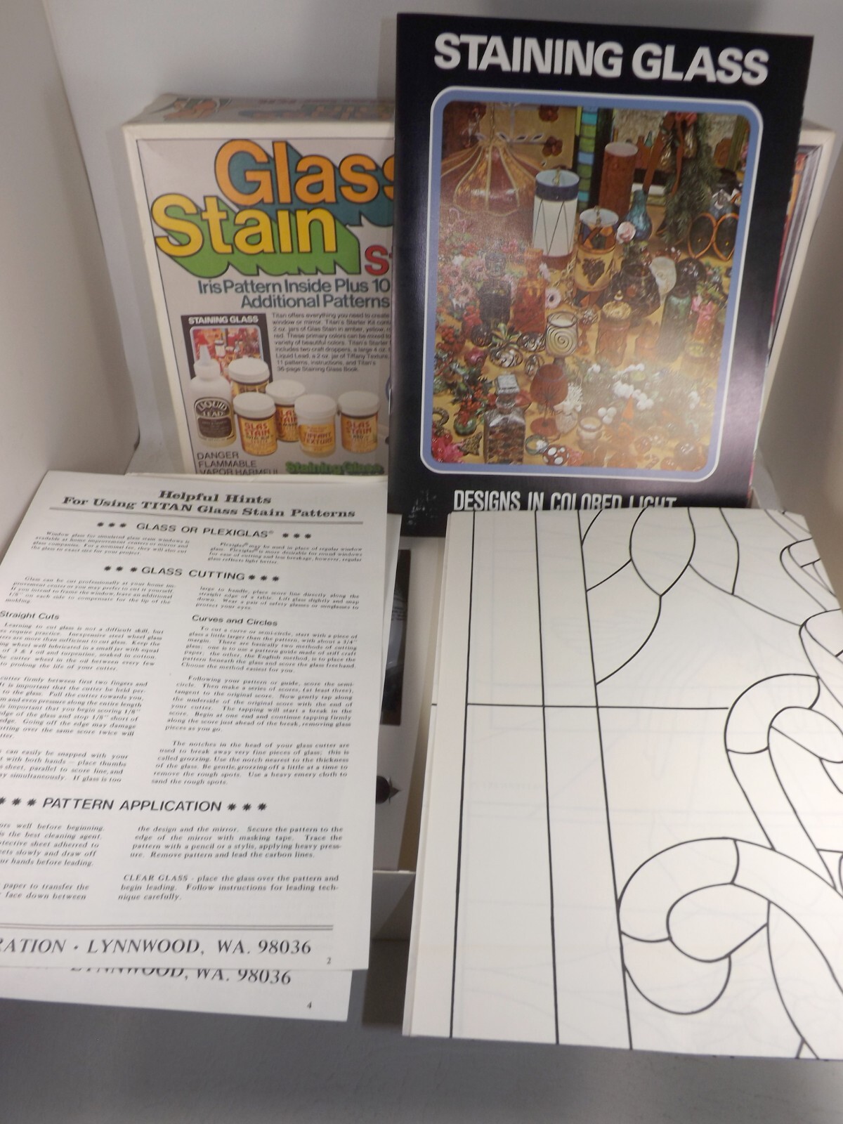 Vintage Stained Glass Starter Kit 61 IRIS New in Original Box with 11