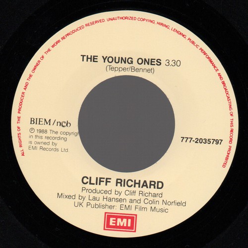 Cliff Richard - The Young Ones 7" vinyl single picture sleeve FINLAND 1988 - Picture 3 of 4