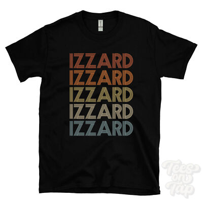 IZZARD WIEDERHOLTES RETRO-STIL T-SHIRT Herren & Damen Neuheit cool Name Geschenk