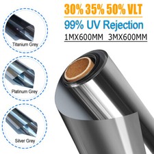 One Way Mirror Privacy Window Film Static Cling PVC Heat UV Reflective Tint Home