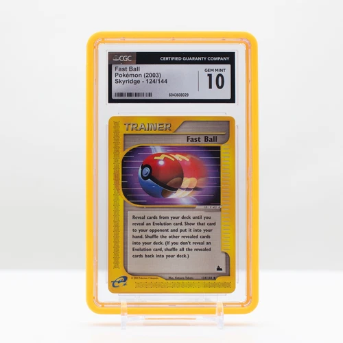 Pokemon Fast Ball Non-holo #124 Skyridge 2003 - CGC 10 Gem Mint
