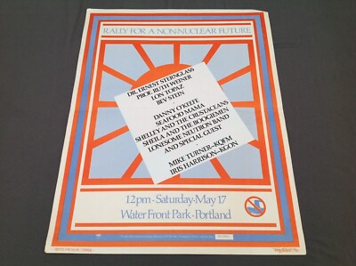 1980 Rally For A Non-Nuclear Future Portland Oregon Poster