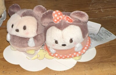 Disney Ufufy Winnie The Mickey And Minnie Mini Plush SET NEW with Tags 