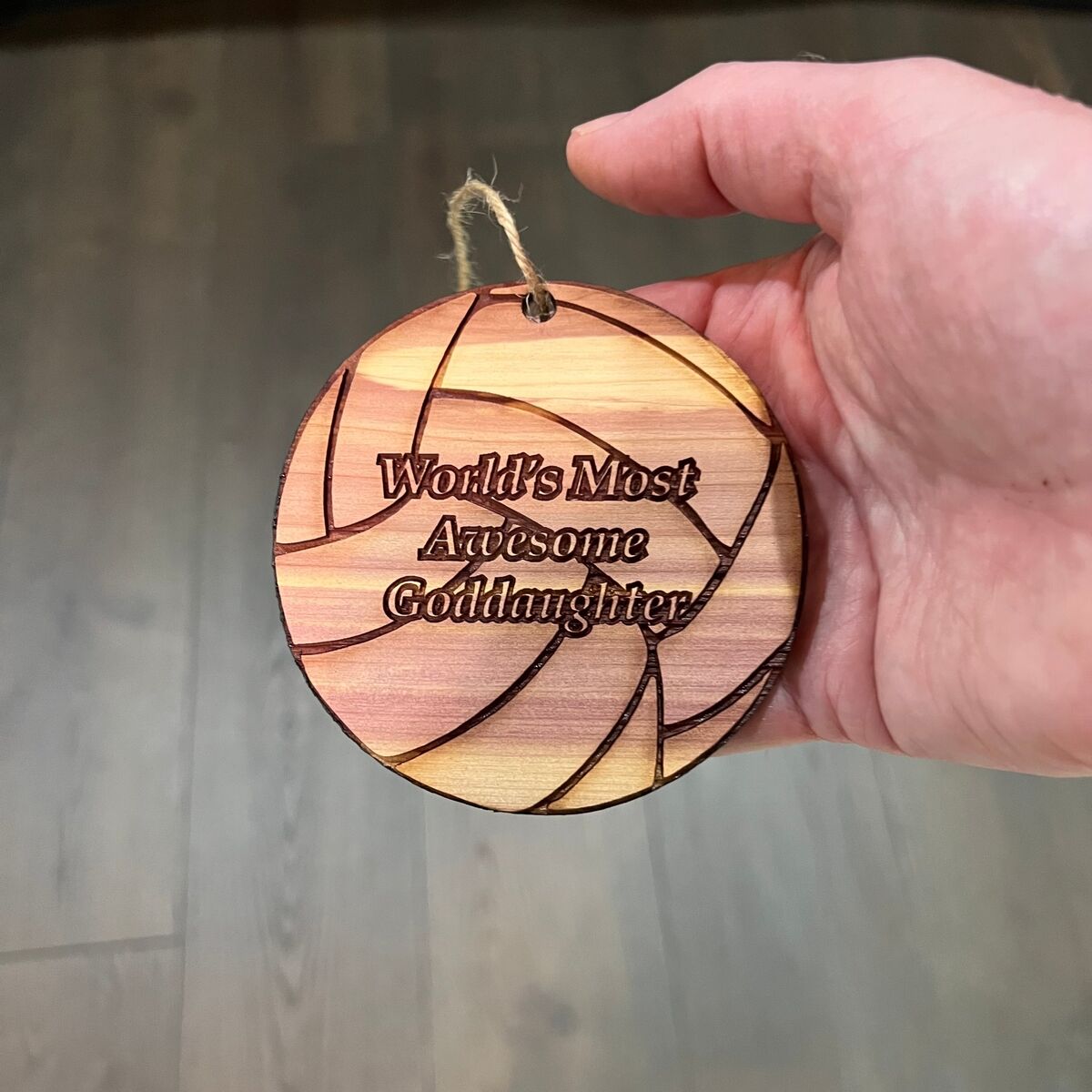Volleyball Worlds most awesome Goddaughter - Cedar Ornament Volleyball Worlds most awesome Goddaughter - Cedar Ornament