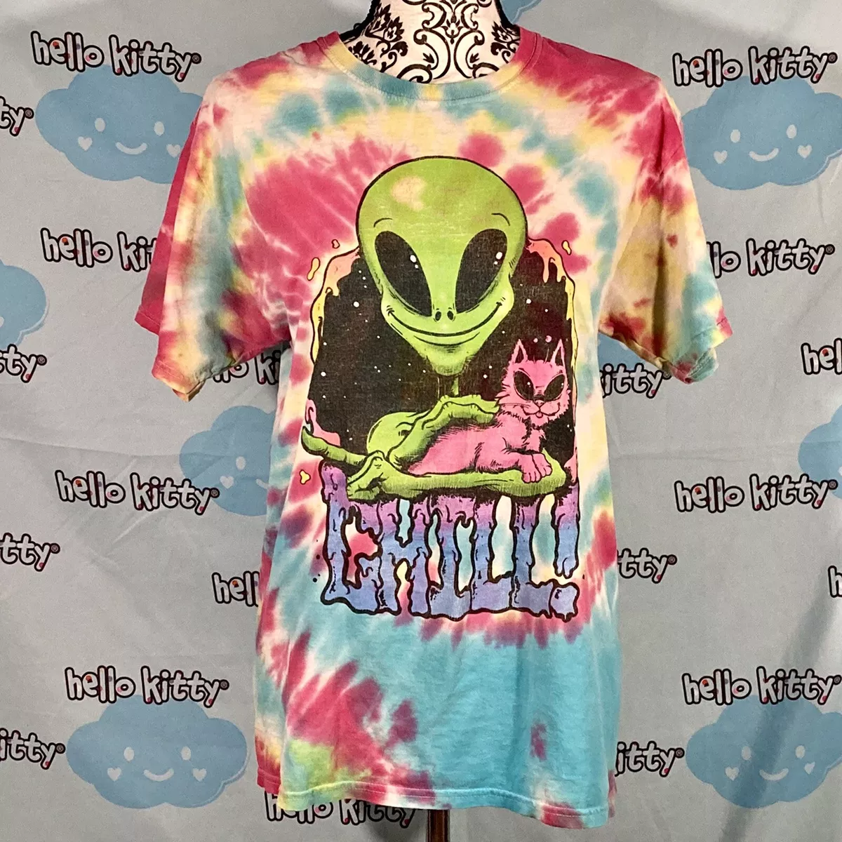 Tie dye top alien t shirt
