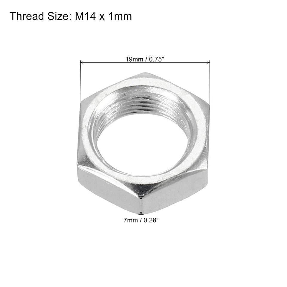 10 Packungen M14x1,0 Stahl Sechskantmutter Schrauben Bolzen Befestigung 7mm - Bild 2 von 4