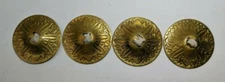 Set/Lot (4) Vintage Brass Belly Dance Finger Cymbal Johara Jewel Ankh 2" Egypt