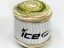 3-Skein/Cakes Lot Cakes Blues Yarn green cream beige
