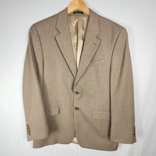 Lauren Ralph Lauren Wool Sport Coat 40R Tan Houndstooth Made in Canada