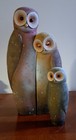 THREE SHUDEHILL RESIN OWL FIGURINES