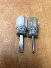 Set Lot Of 2 Short Craftsman Usa Screwdriver Phillips And Flat Slotted