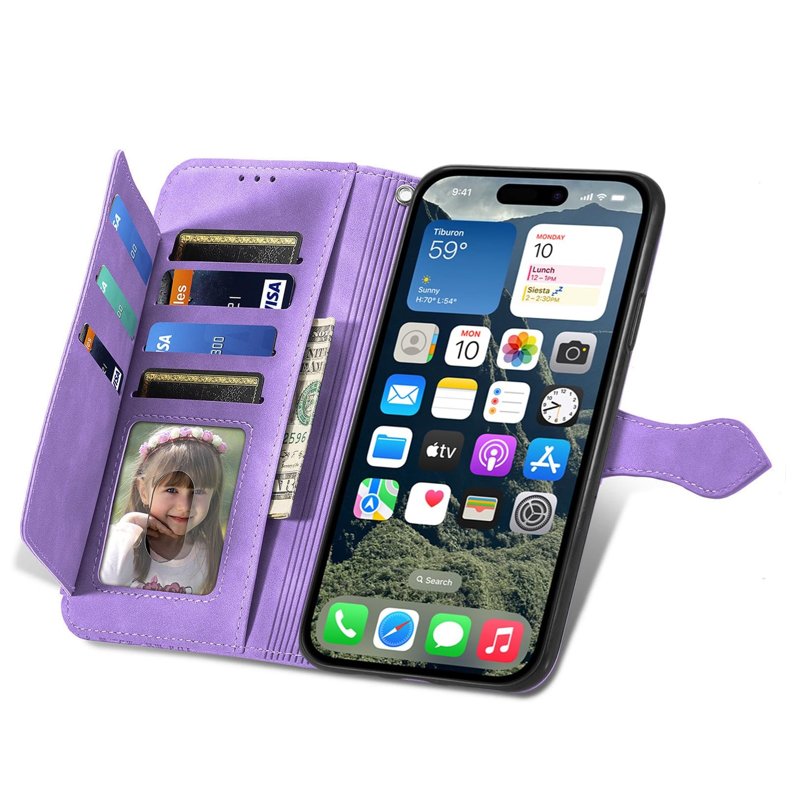 Étui à rabat folio iPhone 17 avec protection intégrale antichoc et support - 3