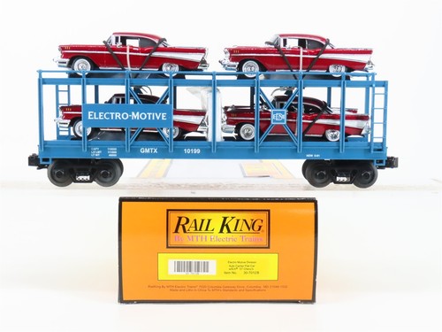 Portador automático calibre O 3 rieles MTH 30-7012B EMD/GMTX #10199 con Chevy ERTL 57' | Zustand: Used
