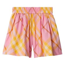 Burberry Kids Marcy Check Cotton Shorts