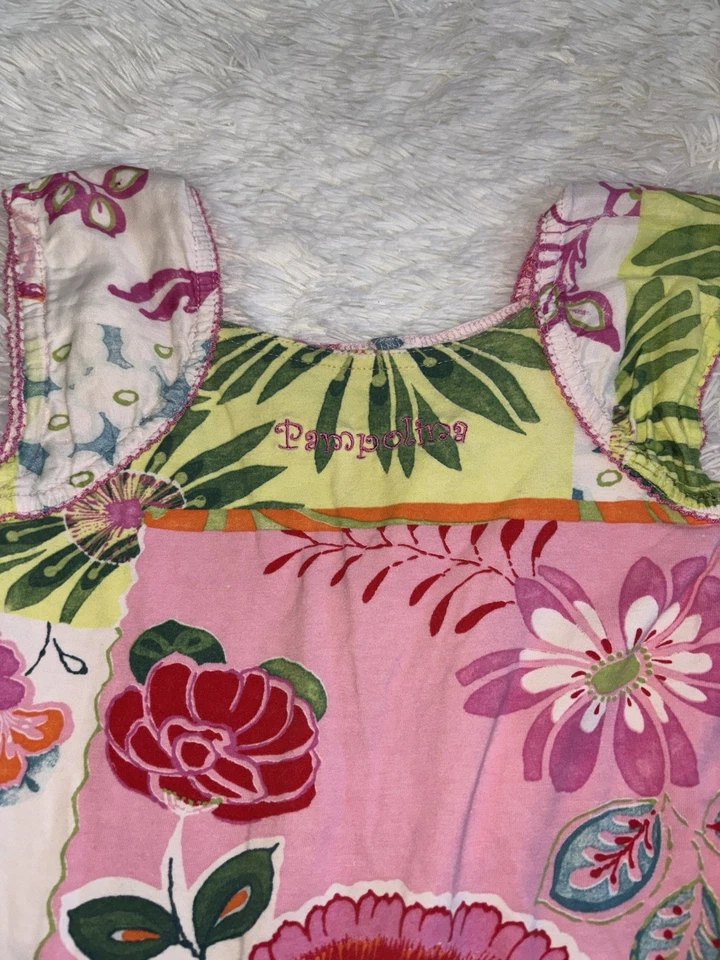 Pampolina niñas talla 110 hermoso y colorido vestido de verano con volantes. *No defecto** Foto 3 de 4