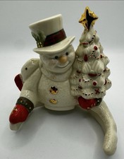 Lenox Snowman Candle Hug Hosting For The Holidays Tea Light Holder (only Topper)