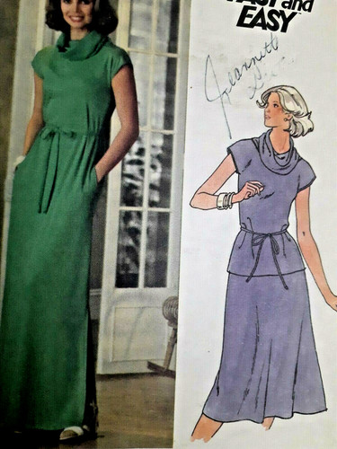 Butterick 5313 Dress Skirt Top Sewing Pattern Ladies 10 Cut Stretch Knit Slouch