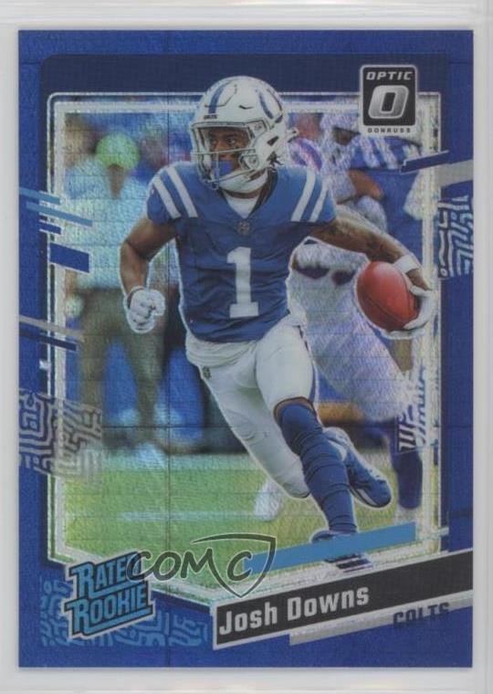 2023 Panini Donruss Optic Rated Rookie Blue Hyper Prizm Josh Downs #248 1c35