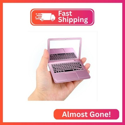 Psyqtsuary Rose Gold Mini Laptop Mirror, 1 Pcs Pocket Size Foldable Portable Com