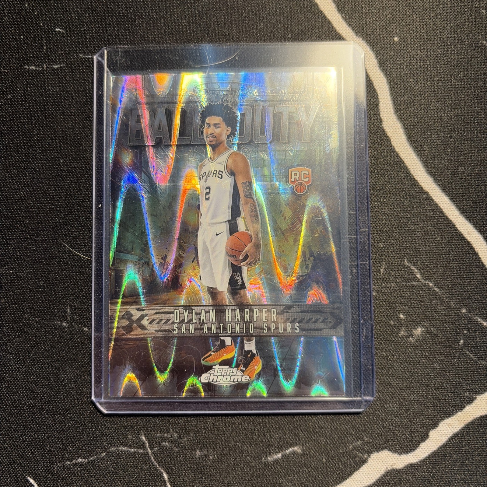 2025-2026 Topps Chrome Dylan Harper Ball of Duty Raywave Refractor RC SPURS