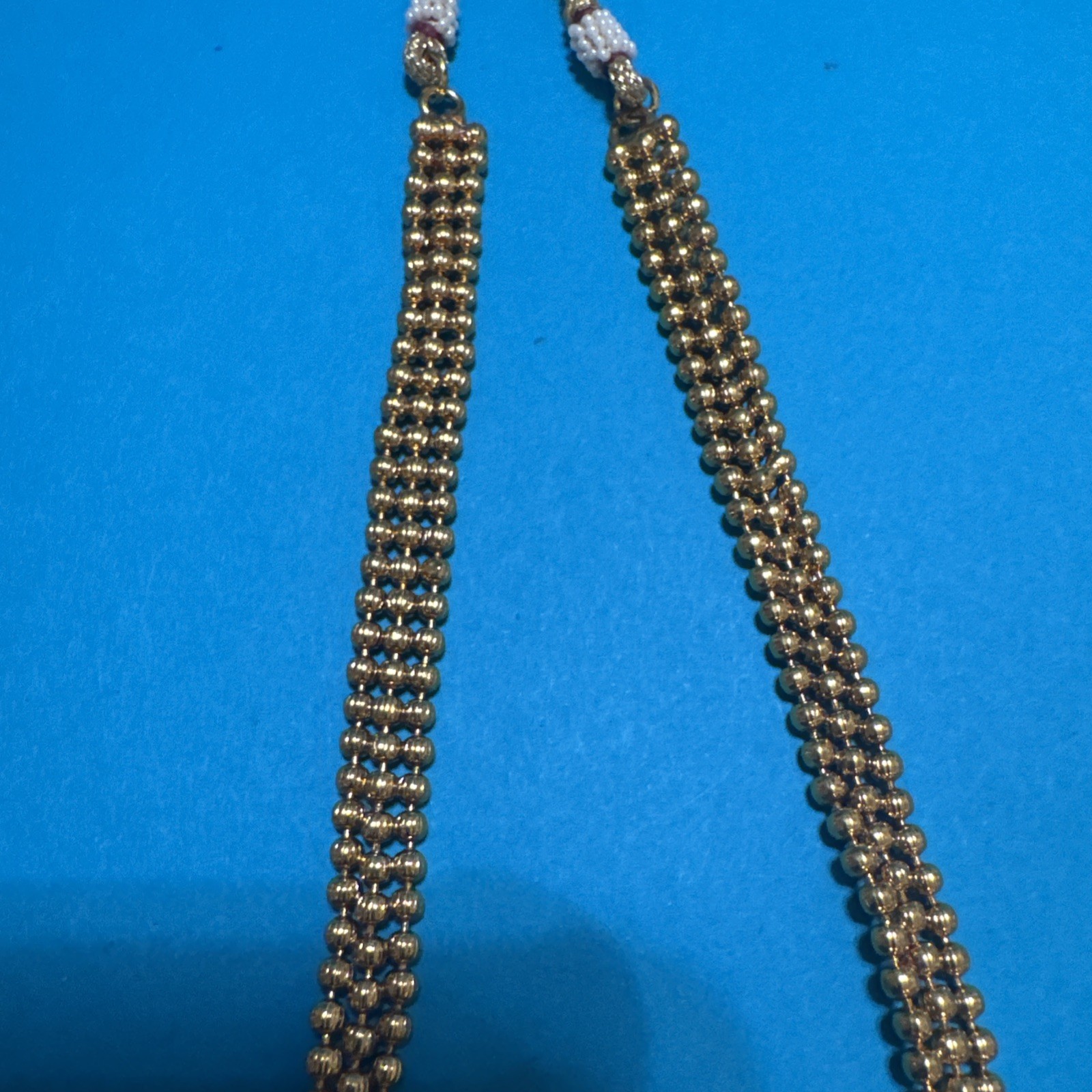 Rectangular Shaped Kundan Necklace With Rhineston… - image 4