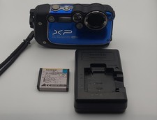 Fujifilm Digital Camera FinePix XP200 16.4MP Underwater Blue Tested Battery Card