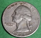 1938-S Washington Silver Quarter- VF Plus + * with Free Shipping