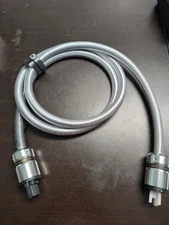 Preffair HiFi Audio Power Cable 4N OFC Copper AC Power Cord,Rhodium Plated 7ft