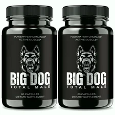 Big Dog Total Male Pills, Advanced Health Support Formula for Men - 2 Pack