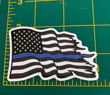 Thin Blue Line - Blue Lives Matter American USA Flag Police Vinyl Sticker Decal