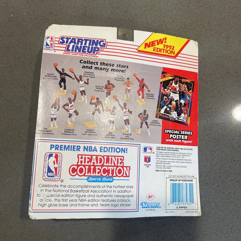 Figura de acción Scottie Pippen 1992 alineación inicial. SLU sellada de fábrica nueva en caja Foto 2 de 2