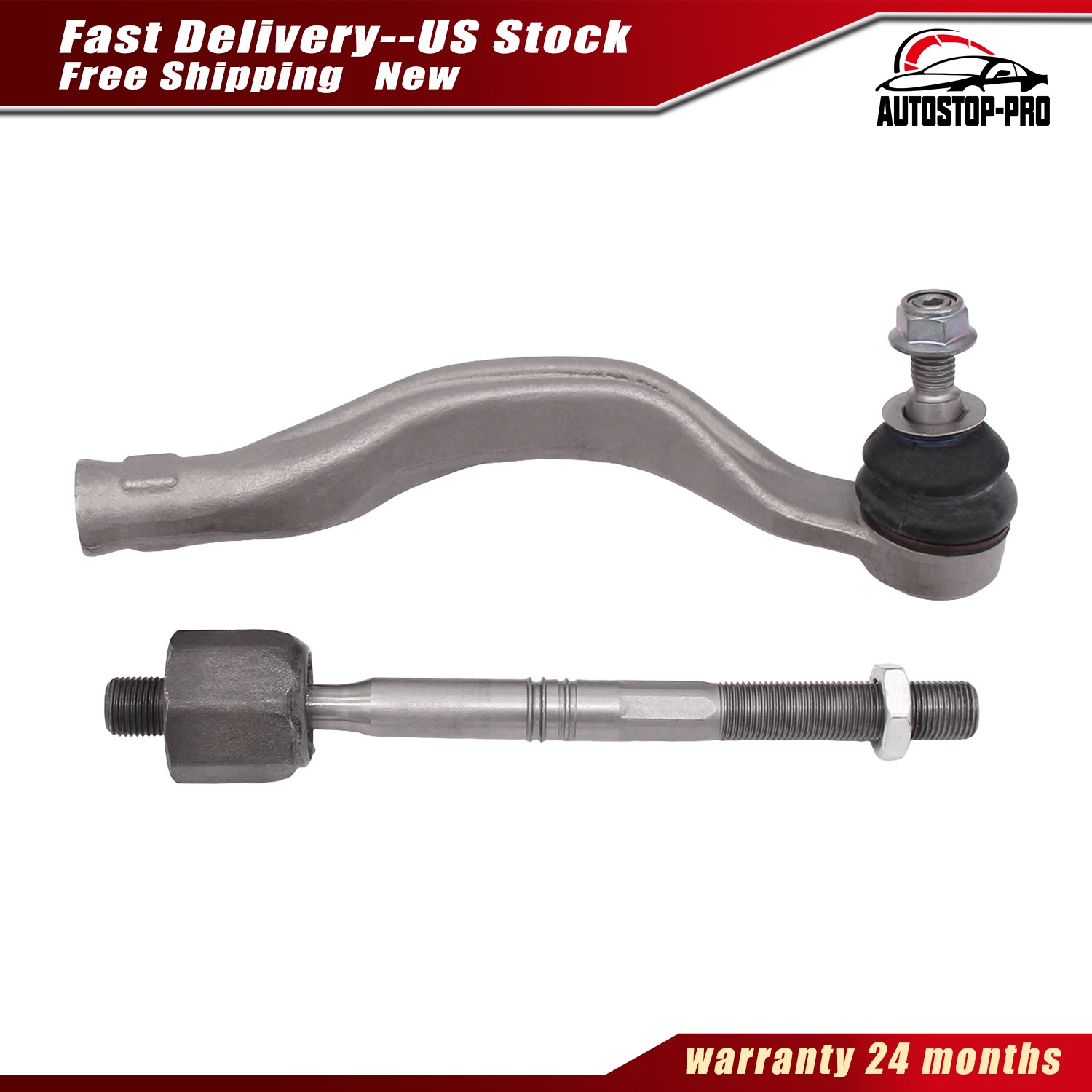 For Maserati Ghibli Quattroporte 2018-2023 Right Inner & Outer Tie Rod End