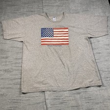Made In The USA US Flag T-shirt Size XL Gray Year 2015