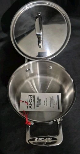 All Clad Edelstahl 1/2 Quart Cocotte Pfanne mit Deckel/Etikett - Bild 9 von 11