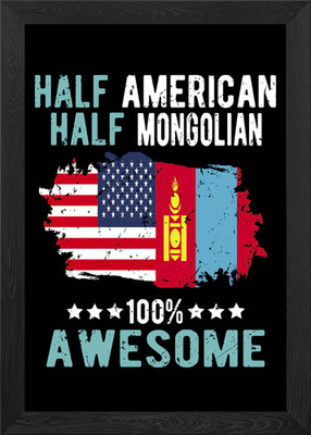 Halb amerikanisch mongolisch gerahmtes Wandbild Poster Leinwanddruck Bild