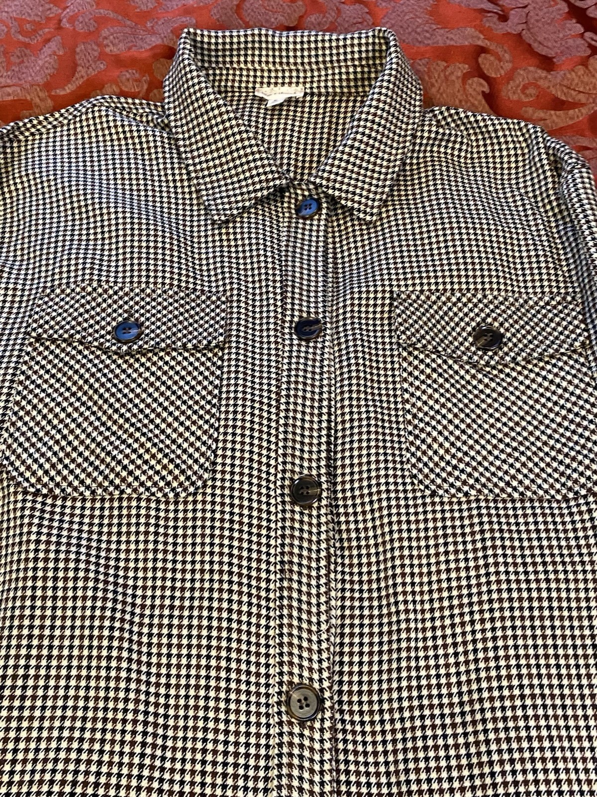 Hem & Thread Button Down Shirt Shacket Fringe Hem… - image 3