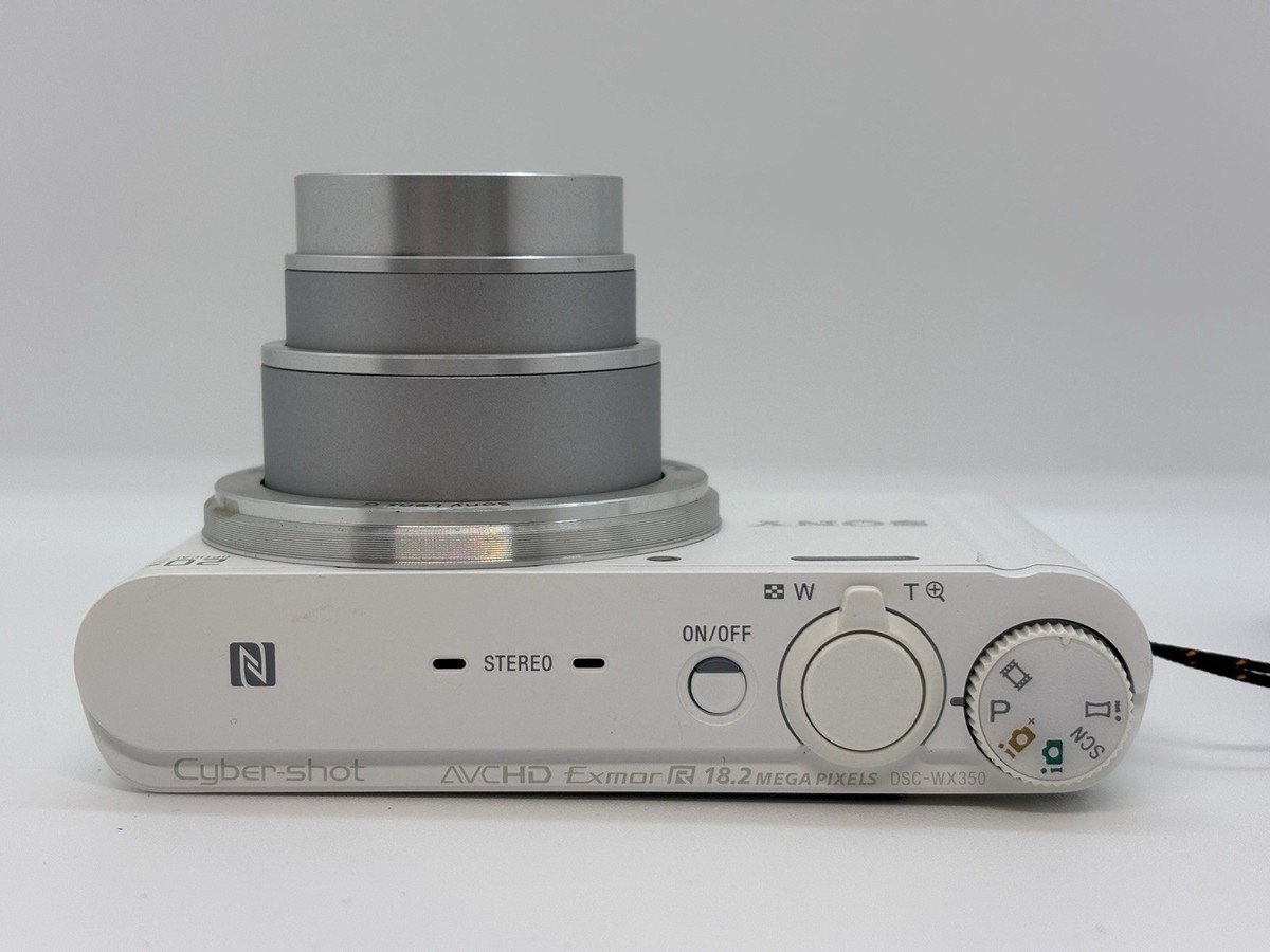 Exc+] Sony Cyber-Shot DSC-WX350 White 18.2MP 20x Zoom Digital