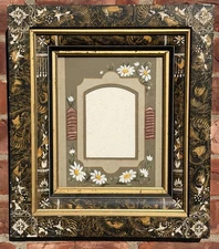 Spectacular Circa 1875 Faux Bois Eastlake Picture Frame. Aesthetic Movement 10x8