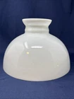Antique Milk Glass Dome Student Lamp Shade 10" Fitter REPAIRED!