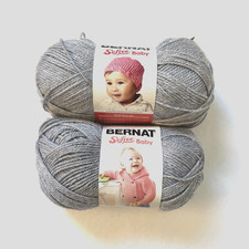 2 Skeins Bernat Softee Baby Yarn in color Flannel knit crochet craft