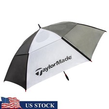 Automatic Open Golf Umbrella Windproof 68 Inch Durable Fiberglass Double Canopy