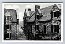 Fort Ticonderoga NY-New York, Corners South & West Barracks, Vintage PC Postcard