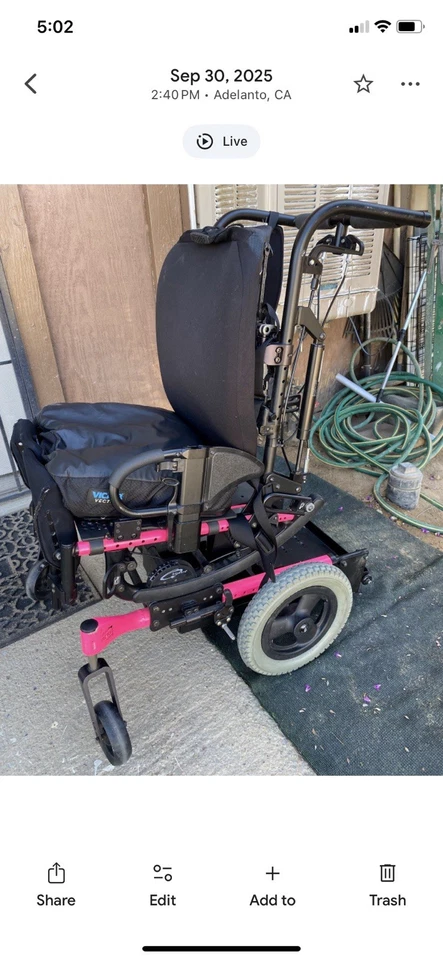 Silla de ruedas Quickie rosa Foto 3 de 4