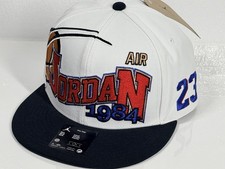 Nike Pro Cap 23 1984 Air Jordan M/L Snapback Hat White Black HV1079-100 , New