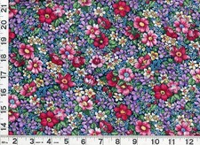 Red Purple Pink White Flowers Quilting  Sewing Fabric by the Yard 1126