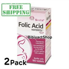 2 Pack Simifol Folic Acid  180 Tablets  Acido Folico Free Shipping