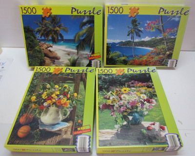 4x Puzzle 1500 Teile Bookmark Verlag verschiedene Motive - alle komplett (L1)